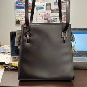 Ferragamo Black Leather Handbag
